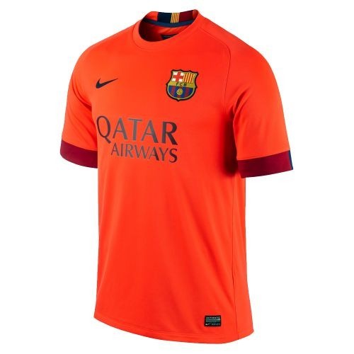 Футбольная футболка для детей Barcelona Гостевая 2014 2015 (рост 140 см)