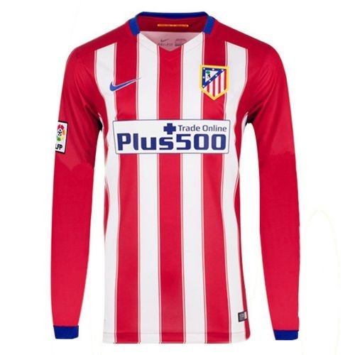 Футбольная футболка для детей Atletico Madrid Домашняя 2015 2016 лонгслив (рост 152 см)