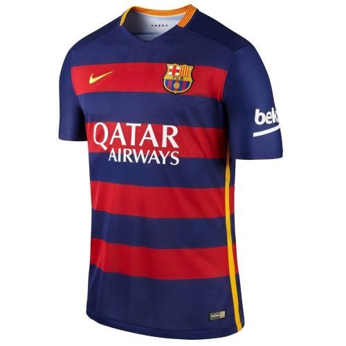 Футбольная футболка для детей Barcelona Домашняя 2015 2016 (рост 164 см)